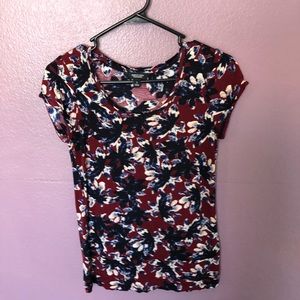 Simply Vera Vera Wang Floral Pattern T-Shirt